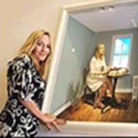 Rowling with portrait