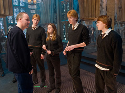 David Yates with the Weasley siblings