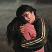 Harry protecting Hermione