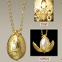 Golden egg necklace